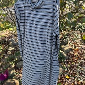 Next Question black/white striped dress